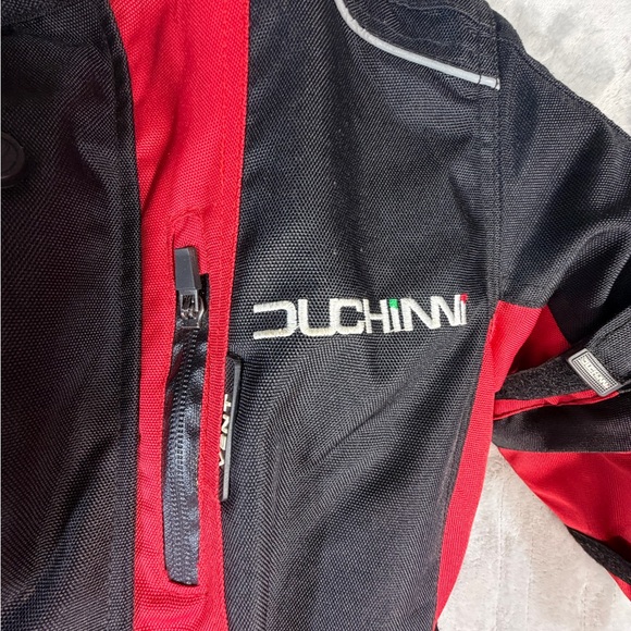 Duchinni Motorcycle Jacket Women’s Small Black Red CE Approved Class AA - Picture 6 of 16